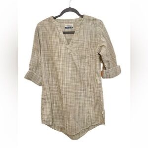 Magellan Adventure Cordova Pass Tunic Forest Might Women’s Plaid Long Sleeve M